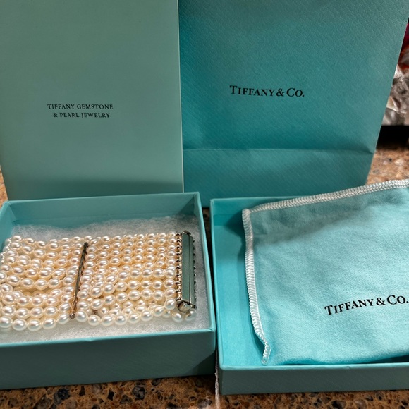 Authentic Tiffany & Co Ziegfeld Pearl Bracelet 10-Row 925 Silver💕❤️💕 - Picture 4 of 6